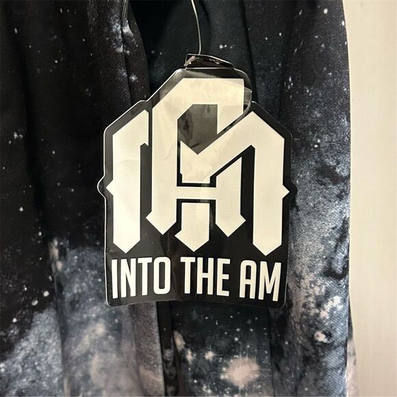 Into the AM Men's Multicolor Space Star Print Pullover Hoodie M - Picture 6 of 16